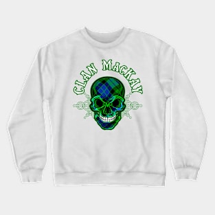 Scottish Clan MacKay Tartan Celtic Skull Crewneck Sweatshirt